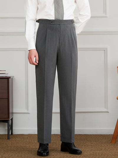 Pantalones Retro Napolitanos de Cintura Alta para Hombre - Image 8