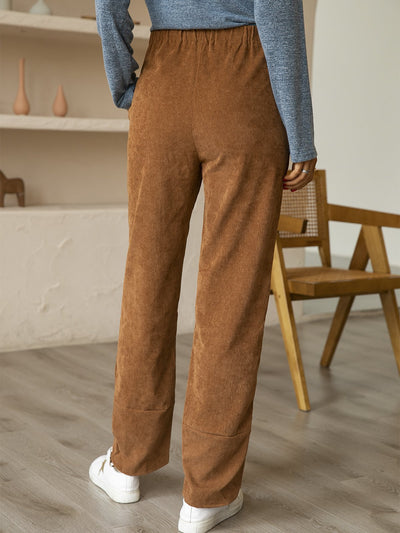 Pantalones de Pana Gruesa con Cintura Elástica - Comodidad para Otoño e Invierno - Image 11