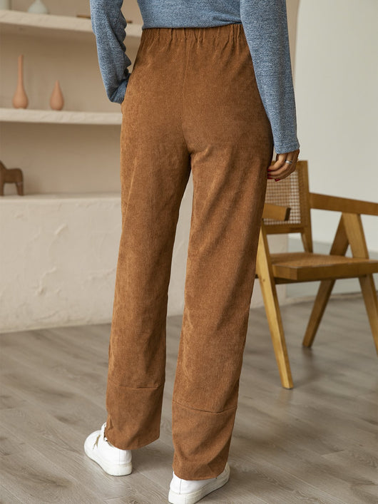 Pantalones de Pana Gruesa con Cintura Elástica - Comodidad para Otoño e Invierno - Image 11
