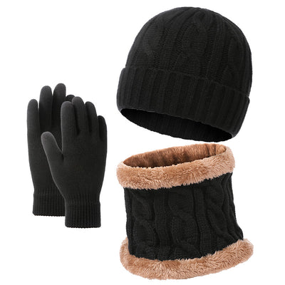 Conjunto Abrigador de Gorro, Bufanda y Guantes Tejidos Estilo Europeo - Image 2