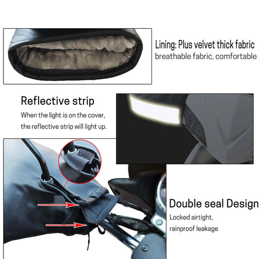 Guantes de Motocicleta Impermeables Térmicos con Aislamiento Reforzado - Image 6