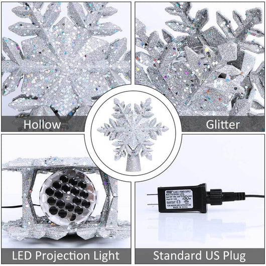 Proyector Navideño con Efecto Nieve Rotativo y Estrella de Cinco Puntas - Image 3