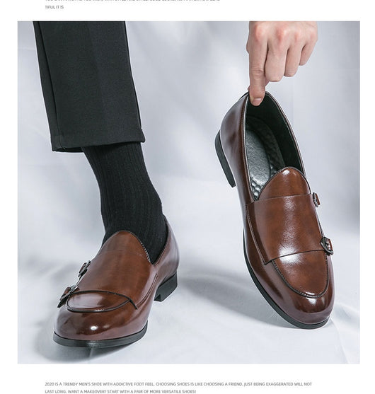 Zapatos de Cuero para Hombre Otoño con Doble Hebilla - Image 11