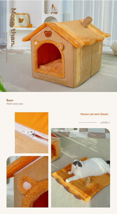 Cama Térmica para Mascotas - Casa Acogedora 4 Estaciones Desmontable y Lavable - Image 13
