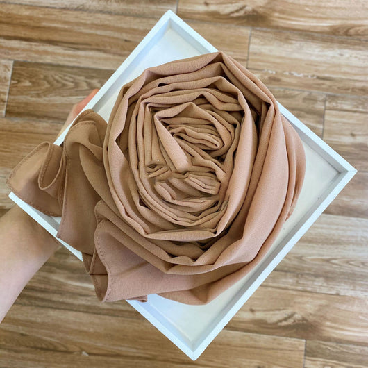 Pañuelo Hijab de Gasa Perlada Liso para Mujer - Image 74