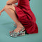 Pink Satin Wedge Sandals - Vintage Gothic Style