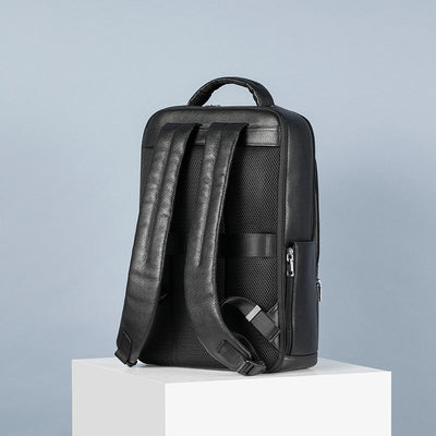 Mochila Ejecutiva de Cuero con Carga USB y Gran Capacidad - Image 6