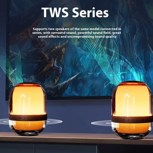 Parlante Bluetooth de Cristal Transparente con Luces Coloridas - Image 4