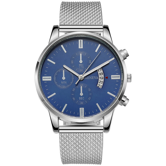 Reloj Hombre Tres Subdiales Seis Agujas Calendario Cuarzo Casual Ejecutivo - Image 14