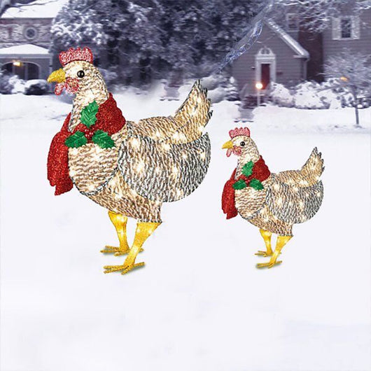 Gallina Navideña con Bufanda - Decoración Festiva - Image 2