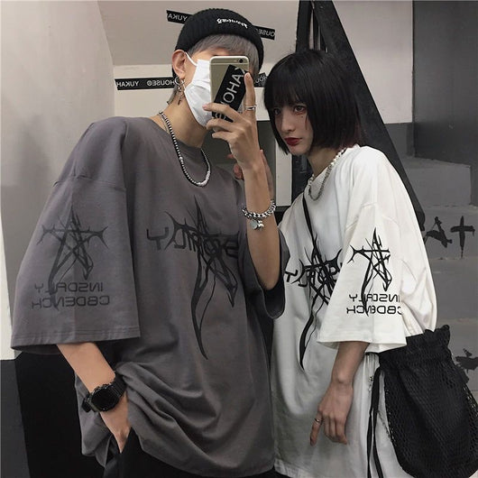 Camiseta Estampada con Letras para Hombre