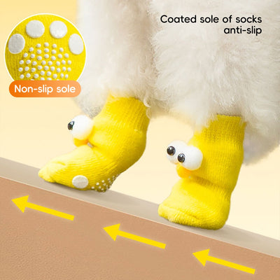 Calcetines Antideslizantes para Mascotas con Ojos Grandes y Diseño Adorable - Image 17