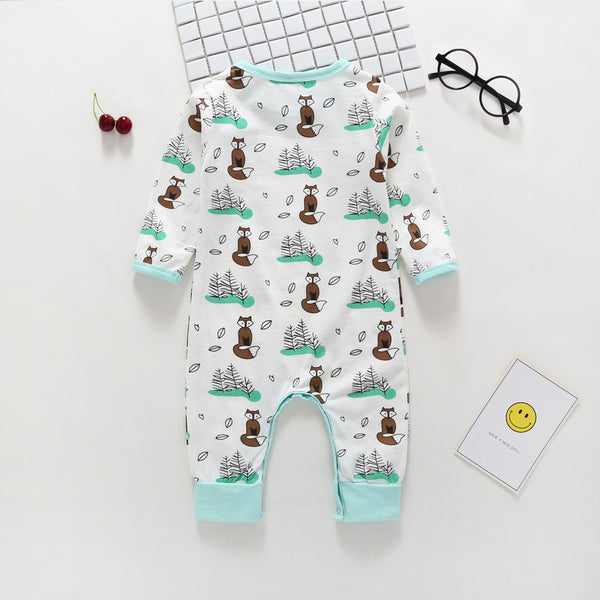 Enterizo de Manga Larga con Estampado Infantil para Bebé Otoño