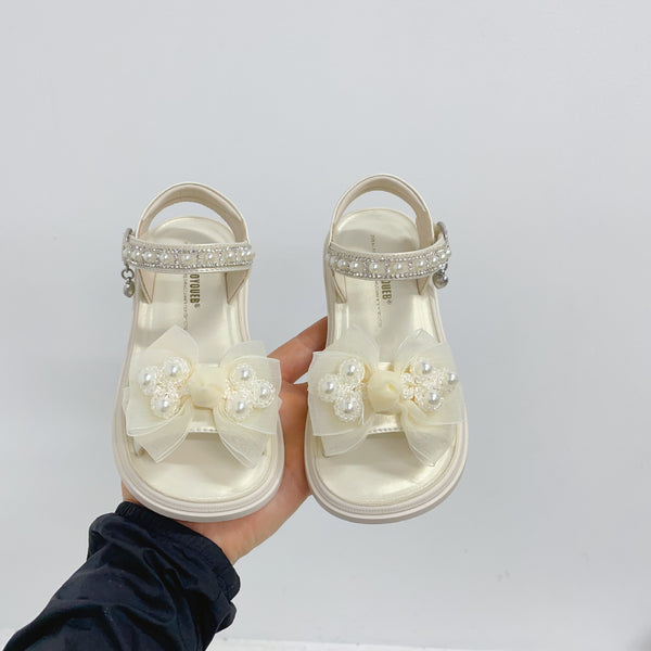 Sandalias Princesa Estilo Nacional con Moño de Perla