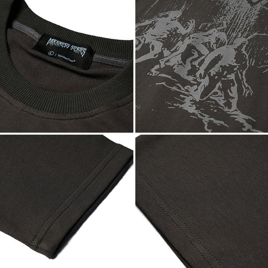 Suéter Holgado de Algodón Estampado Dark Funeral para Hombre - Image 11