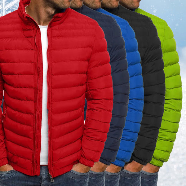 Abrigo Acolchado Impermeable para Hombre - Chaqueta Térmica de Algodón con Bolsillos