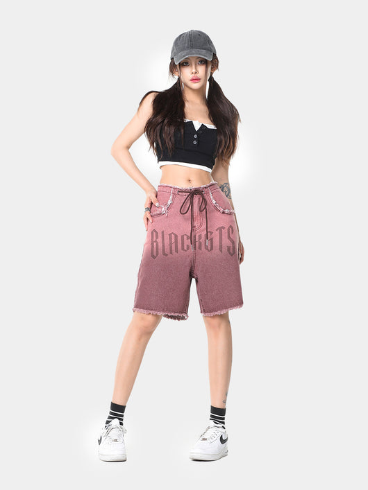 Shorts de Mezclilla Degradado Lavado para Hombre - Perfecto para Verano - Image 7