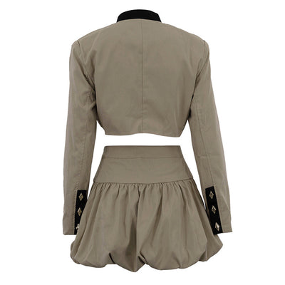 Conjunto Elegante: Blusa Cuello Alto Manga Larga + Falda Ajustada - Image 20