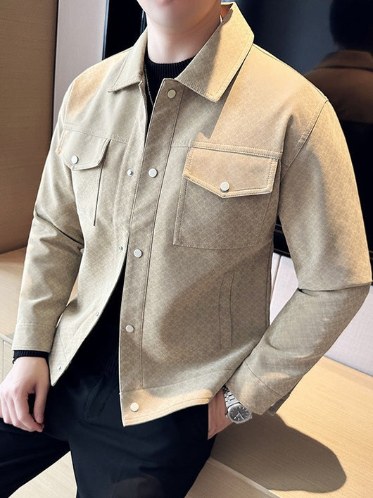 Chaqueta Casual con Solapas y Múltiples Bolsillos para Hombre - Image 5