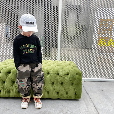 Pantalones de camuflaje otoñal para niños - Image 9