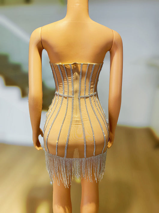 Vestido de Fiesta para Mujer con Detalles de Borlas - Image 7