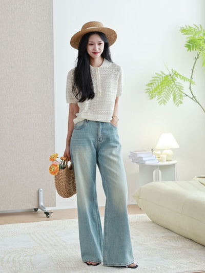 Jeans Rectos Holgados Efecto Vintage para Mujer - Image 13