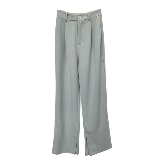 Pantalones Rectos Anchos Casuales para Mujer con Abertura Lateral - Image 6