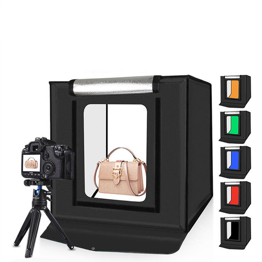 Caja de Luz LED 40CM Plegable para Fotografía Profesional con Regulador de Intensidad
