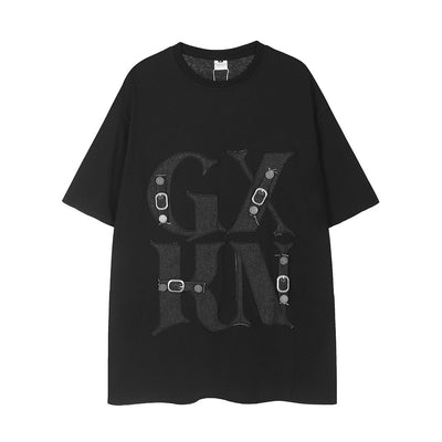 Playera Casual con Bordado de Letras Creativas - Image 5