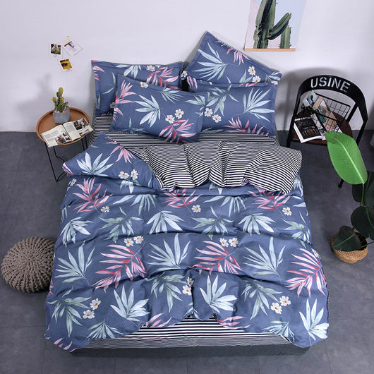Juego de Sábanas de Algodón Aloe Vera - 4 Piezas para Dormitorio Estudiante Verano - Image 40