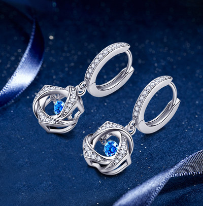 Aretes de Plata Esterlina Luxury Corazón Brillante para Mujer - Image 6