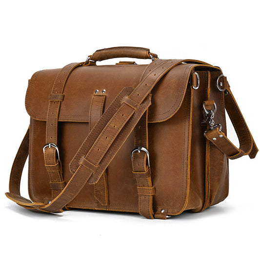 Bolsa de Viaje Retro Cuero Crazy Horse para Hombre - Image 2