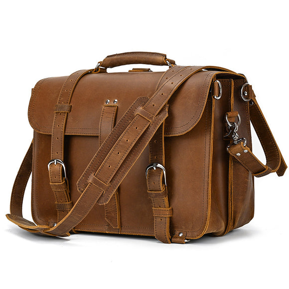 Bolsa de Viaje Retro Cuero Crazy Horse para Hombre
