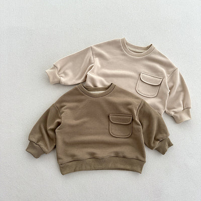Sudadera Suelta de Color Liso con Bolsillos - Image 17