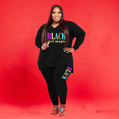 Conjunto Deportivo Estampado Talla Grande para Mujer