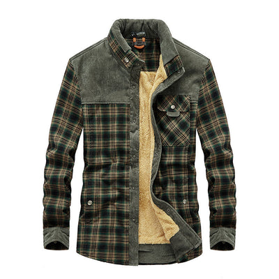 Cardigan Grueso de Forro Polar para Hombre - Cuadros Cálidos Otoño Invierno - Image 3