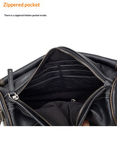 Bolsa Crossbody de Cuero Curtido al Vegetal para Hombre - Estilo Vintage - Image 11