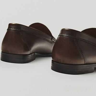 Mocasín Retro de Cuero Genuino para Hombre - Confección Artesanal Resistente - Image 15