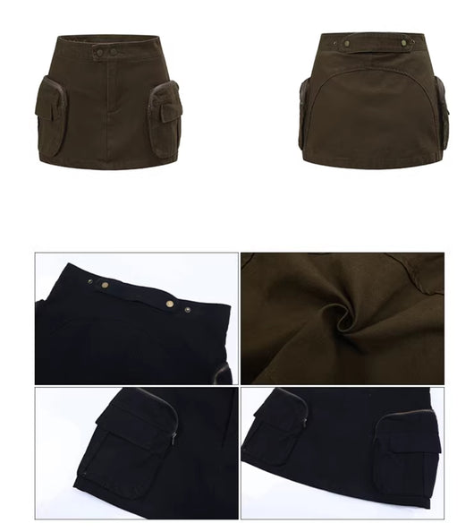 Falda de Trabajo Estilo Distressed con Bolsillos Tridimensionales - Image 15