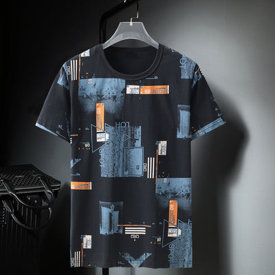 Playera Fresca Ice Silk Cuello Redondo Manga Corta Holgada