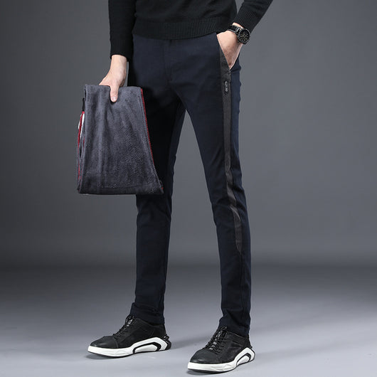 Pantalones Casuales de Cashmere con Stretch para Hombre Talla Grande - Image 9