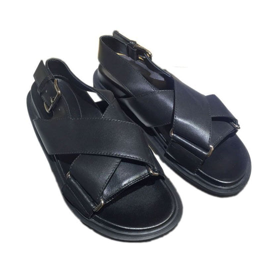 Sandalias Romanas de Cuero con Plataforma Elevada