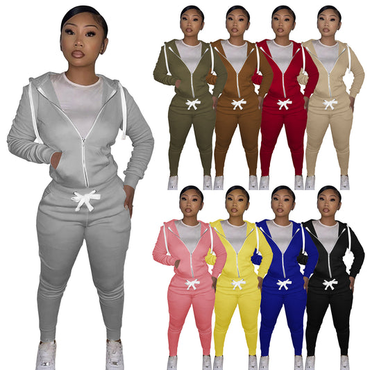 Conjunto de Dos Piezas Ajustado en Algodón para Mujer