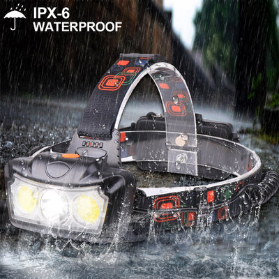 Linterna Frontal LED COB T6 de 3 Lámparas - Visión Ultra Clara - Image 14