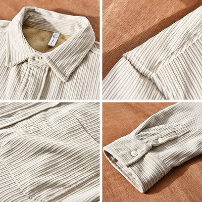 Camisa Acolchada de Terciopelo para Hombre - Suéter Holgado y Cálido - Image 3