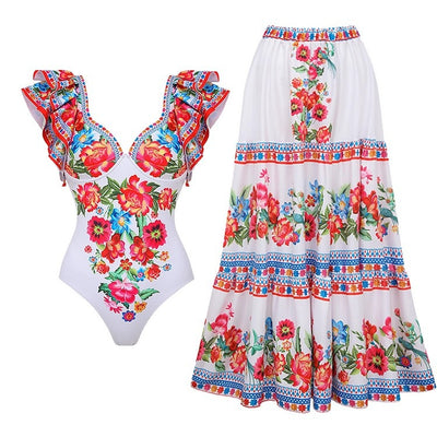 Traje de Baño Enterizo Estampado para Mujer - Diseño Moderno y Versátil - Image 5
