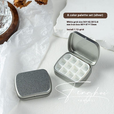 Paleta de Manicura Acuarela Portátil 24 Colores en Caja de Metal - Image 6