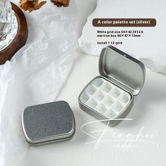 Paleta de Manicura Acuarela Portátil 24 Colores en Caja de Metal - Image 6