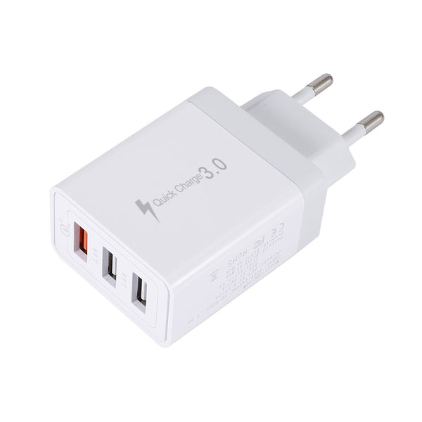 Cargador Rápido Triple USB para Móviles