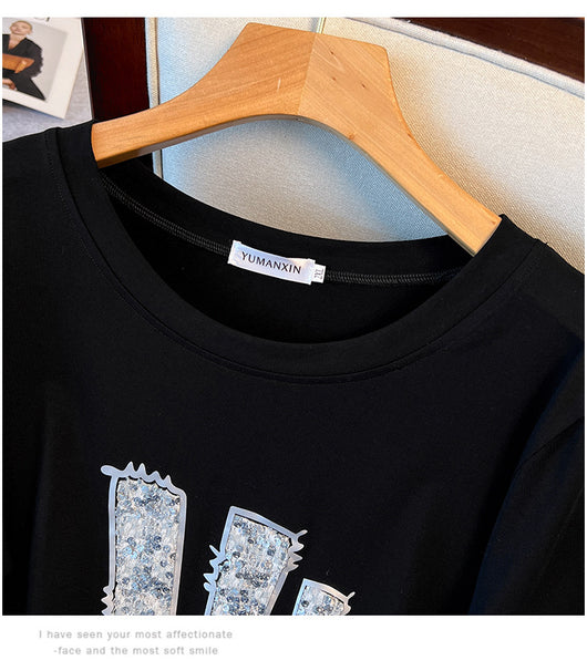 Blusa Básica Escote Redondo Talla Grande con Efecto Reductor de Manga Corta - Image 19